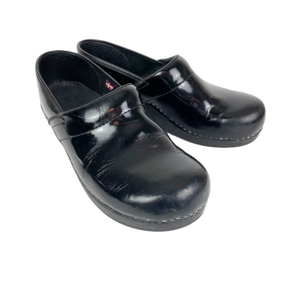 Sanita Woman's EU 42 US 11Black Patent Leather Professional Clog‎ Comfortable - Picture 1 of 10